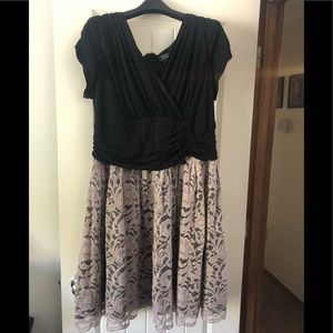 cocktail dress with black and light pink lace!